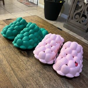 Green and Pink Bubble Slides bundle